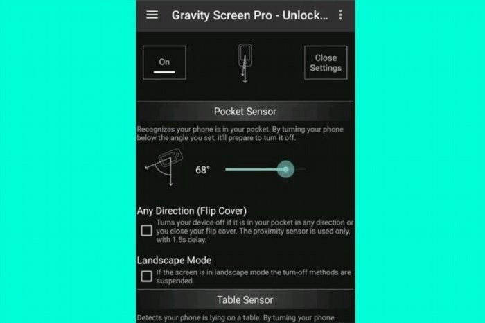 Khi nút nguồn của Samsung bị hư, bạn có thể sử dụng ứng dụng Gravity Screen để mở nguồn thiết bị bằng cách sử dụng cảm biến gia tốc.