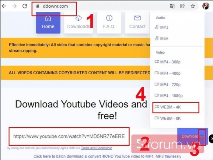 Bạn có thể sử dụng trang web Ddownr.com để tải xuống video từ YouTube một cách dễ dàng và nhanh chóng.