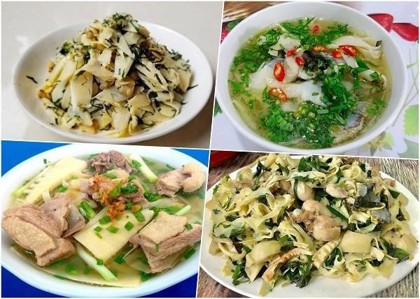 Măng chua là một món ăn truyền thống của người Việt Nam, được nấu từ măng cắt nhỏ và ướp với các gia vị như mắm, tỏi, ớt và đường. Món ăn này có vị chua ngọt đặc trưng, thường được thưởng thức kèm với thịt heo hoặc cá.