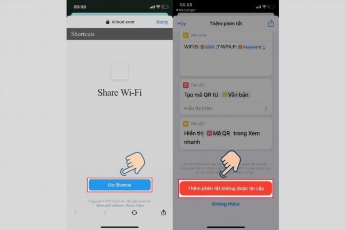 Cách chia sẻ Wi-Fi bằng mã QR trên iPhone không yêu cầu mật khẩu.