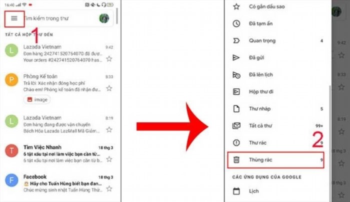 Bạn có thể khôi phục các file đã xóa trên điện thoại Android thông qua Gmail. Gmail sẽ lưu trữ các file đính kèm trong các email đã gửi hoặc nhận. Để khôi phục file, bạn chỉ cần vào ứng dụng Gmail trên điện thoại, tìm kiếm email chứa file đã xóa và tải lại file đó.