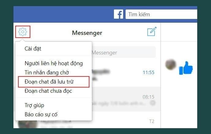 Bạn có thể khôi phục tin nhắn đã xóa trên Facebook Messenger thông qua trang web Messenger.com bằng cách thực hiện các bước sau.