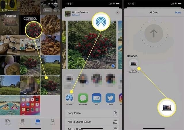 Bạn có thể chuyển ảnh từ điện thoại sang máy tính thông qua AirDrop, một tính năng được cung cấp bởi các thiết bị Apple. AirDrop cho phép bạn truyền tải dữ liệu, bao gồm cả ảnh, giữa các thiết bị Apple gần nhau một cách nhanh chóng và dễ dàng.