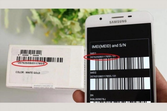 Kiểm tra bằng số IMEI của điện thoại Samsung phần thứ hai.