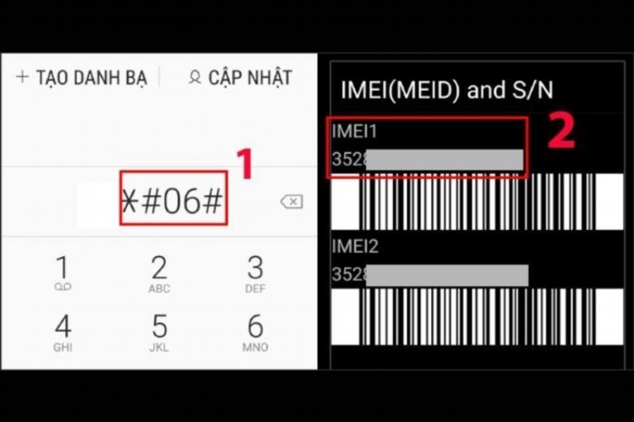 Kiểm tra bằng mã IMEI của điện thoại Samsung bước 1.