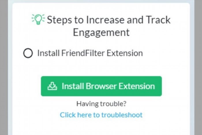 Sử dụng FriendFilter app giai đoạn thứ ba.