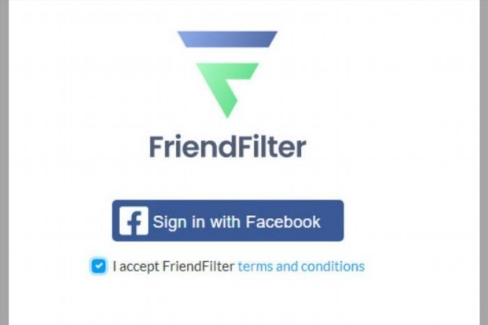 Áp dụng FriendFilter ứng dụng bước 1.