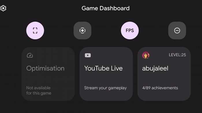 Game Dashboard hỗ trợ người chơi game hiển thị tốc độ khung hình mỗi giây và phát trực tiếp trên Youtube một cách thuận tiện.