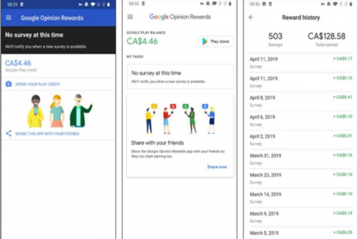 Google Opinion Rewards là một ứng dụng cho phép người dùng kiếm tiền thưởng bằng cách hoàn thành các cuộc khảo sát và cung cấp ý kiến của mình.