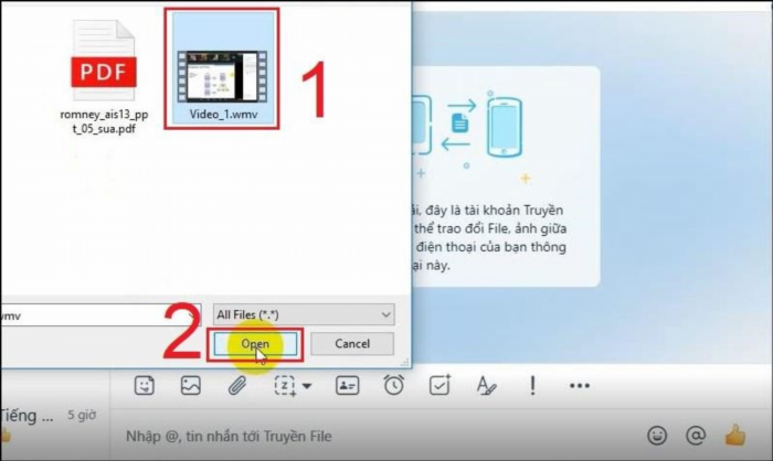Bạn có thể sử dụng tính năng gửi file trên 1GB qua Zalo trên máy tính bằng cách thực hiện các bước sau đây: