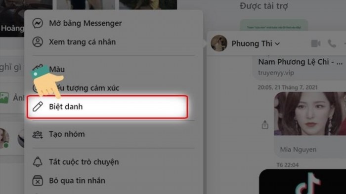 Bạn có thể thay đổi biệt danh Messenger trên máy tính bằng cách truy cập vào cài đặt của ứng dụng, sau đó chọn phần 