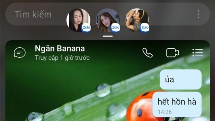 Tính năng nhắn tin nhỏ gọn của Zalo trên hệ điều hành Android.