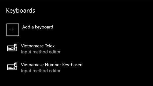 Thêm bàn phím tiếng Việt Telex và Number Key-based giúp người dùng gõ tiếng Việt dễ dàng hơn, với các ký tự được sắp xếp theo quy tắc Telex và sử dụng phím số để chọn các dấu thanh, dấu huyền, dấu sắc và dấu nặng.