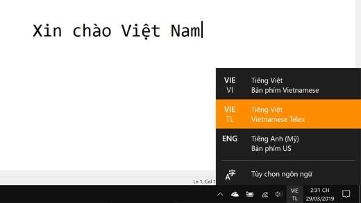 Cách cài đặt và sử dụng bàn phím tiếng Việt Telex và Number Key-based