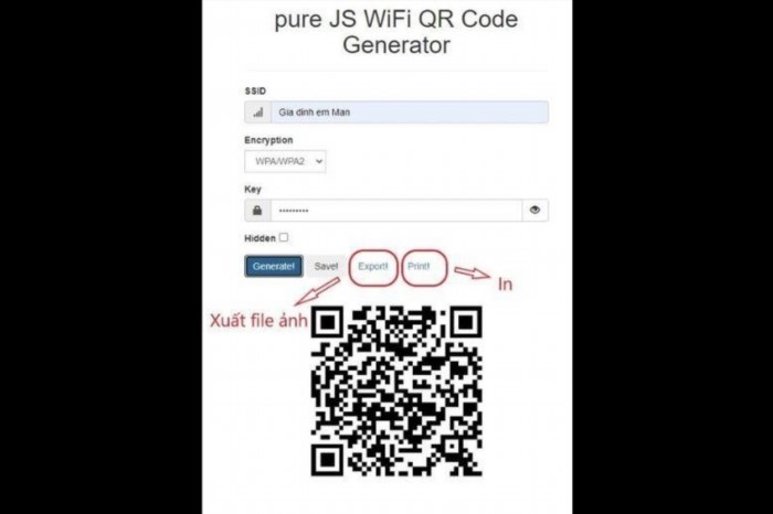 Cách tạo mã QR Wifi trên iPhone giai đoạn thứ ba.