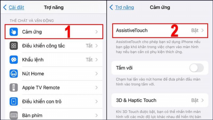 Trên điện thoại iOS 13 trở lên, bạn có thể bật hoặc tắt phím Home ảo để thay thế cho nút Home vật lý trên màn hình. Điều này giúp tăng diện tích hiển thị và trải nghiệm sử dụng thiết bị một cách thoải mái hơn.