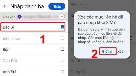 Chuyển liên lạc từ SIM sang điện thoại Xiaomi.