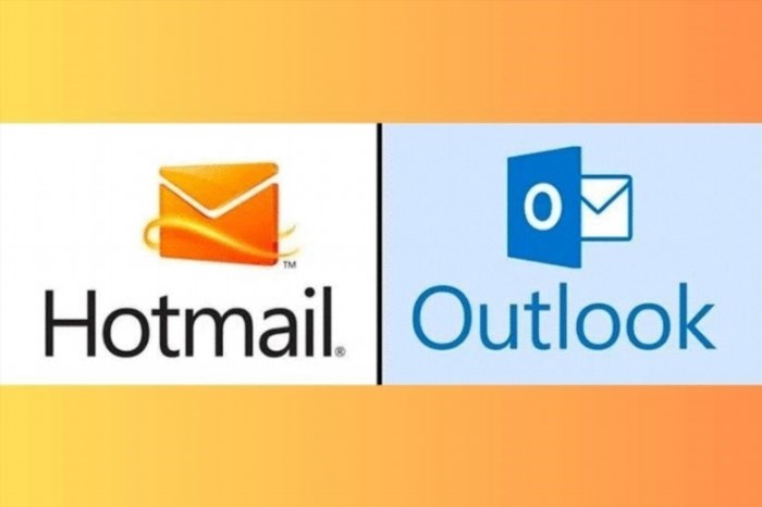 So sánh dung lượng lưu trữ của Hotmail và Outlook.