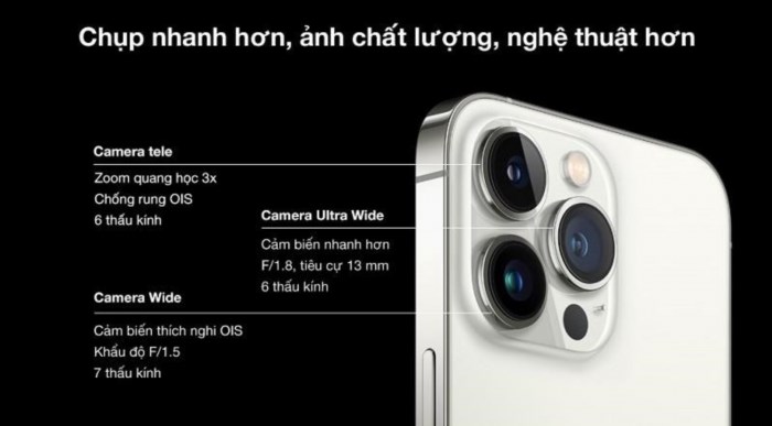 So sánh camera iPhone 13 Pro Max và iPhone 12 Pro Max để có cái nhìn chi tiết hơn về sự cải tiến của camera trên hai phiên bản này.