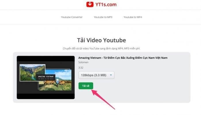 Bạn có thể sử dụng website YT1s.com để tải nhạc từ Youtube về định dạng MP3 một cách dễ dàng và nhanh chóng.