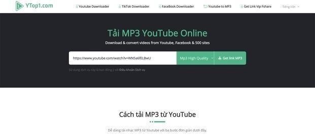 Bạn có thể sử dụng website Ytop1.com để chuyển đổi các video từ YouTube sang định dạng âm thanh MP3 một cách dễ dàng và thuận tiện.