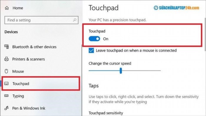 Để vô hiệu hóa Touchpad trên Windows 10, bạn có thể thực hiện các bước sau đây: