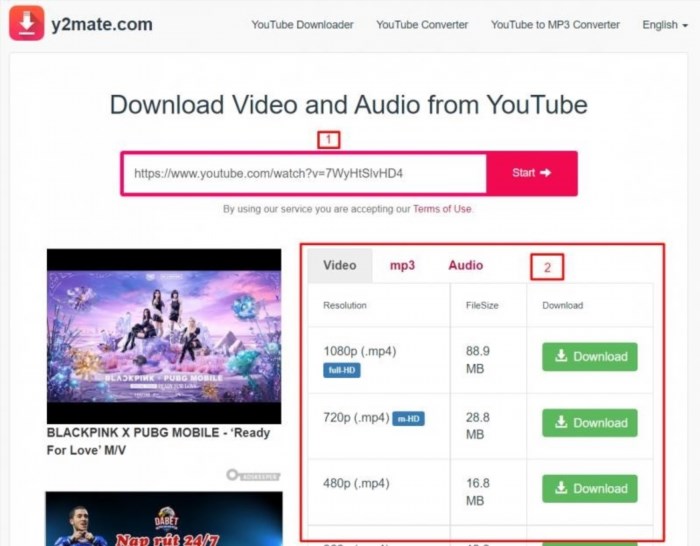 Cách tải nhạc từ trang web Youtube về máy tính thông qua Y2mate là sử dụng công cụ trực tuyến Y2mate để tải xuống các video và chuyển đổi chúng thành định dạng âm thanh phù hợp với máy tính của bạn.