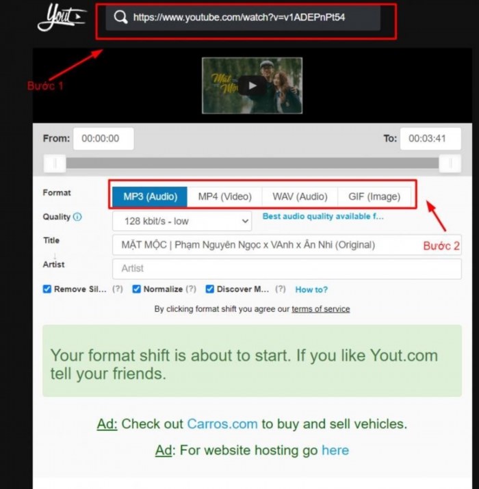 Bạn có thể tải nhạc từ YouTube về máy tính xách tay của mình thông qua trang web Yout.com. Yout.com cung cấp các công cụ hỗ trợ tải xuống video và âm thanh từ YouTube dễ dàng và nhanh chóng.