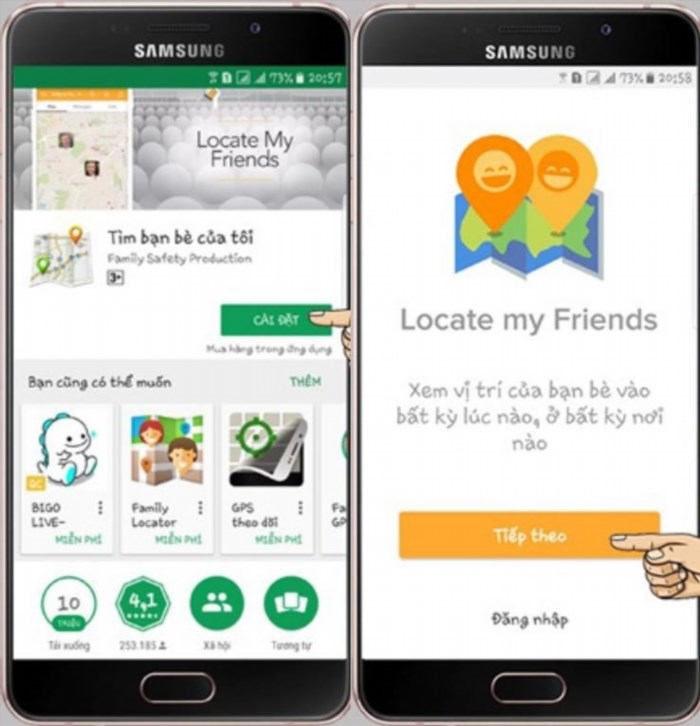 Cách định vị điện thoại Samsung bằng Find My Friends là sử dụng ứng dụng Find My Friends trên điện thoại di động để xác định vị trí chính xác của điện thoại Samsung.