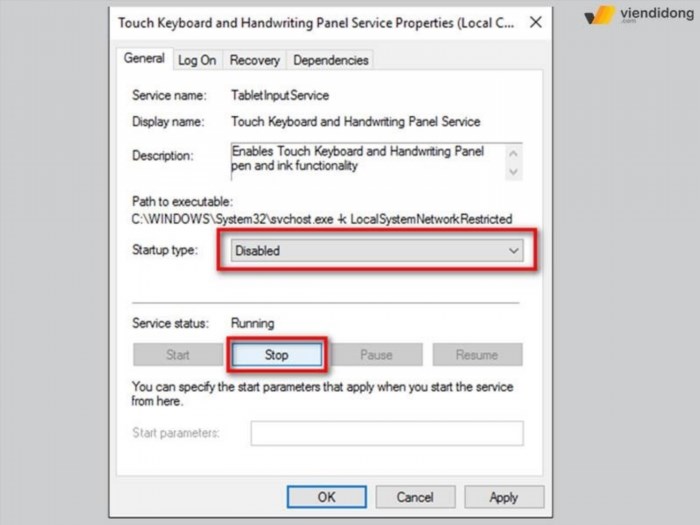 4. Sử dụng Touch Keyboard Service sẽ giúp người dùng có thể nhập liệu trên màn hình cảm ứng bằng cách chạm vào các phím ảo trên bàn phím.