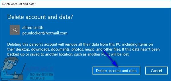 Cách 2: Để xóa tài khoản Microsoft, bạn có thể thực hiện đăng nhập vào một tài khoản Administrator khác trên máy tính và tiến hành xóa tài khoản đó.