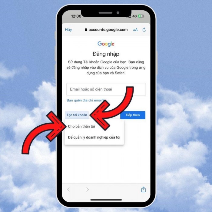 Bạn có thể tạo tài khoản Gmail cho iPhone bằng cách mở ứng dụng Cài đặt trên điện thoại, sau đó chọn Tài khoản & Mật khẩu và chọn Thêm tài khoản. Tiếp theo, chọn Tạo tài khoản mới và làm theo hướng dẫn để đăng ký tài khoản Gmail mới.