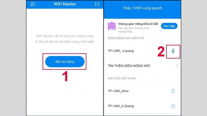 Cách truy cập Wifi mà không cần mật khẩu bằng Wifi Master.