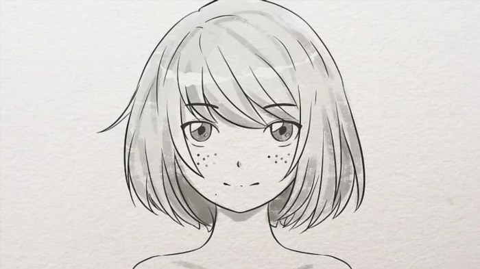 Hoàn thành bức tranh anime và vẽ nét tóc một cách tạm bợ