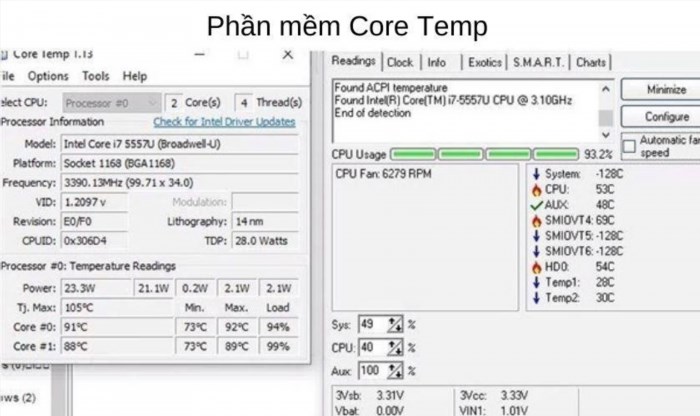 Cách kiểm tra nguồn máy tính bằng phần mềm Core Temp giúp bạn xác định nhiệt độ hoạt động của nguồn máy tính, từ đó đảm bảo hiệu suất và bảo vệ máy tính khỏi nguy cơ quá nhiệt.