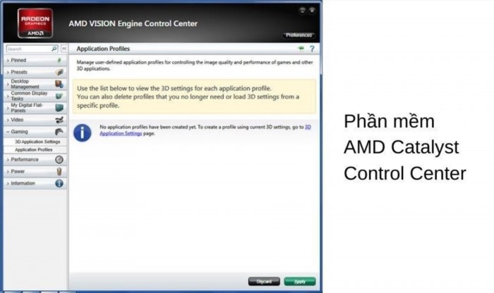 Để test nguồn máy tính bằng AMD Catalyst Control Center, bạn có thể làm theo các bước sau:1. Đầu tiên, hãy mở AMD Catalyst Control Center trên máy tính của bạn.2. Sau đó, tìm và chọn mục 