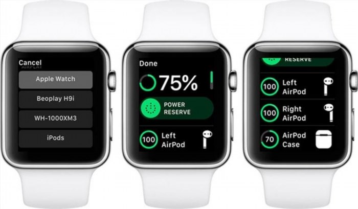 Kiểm tra pin tai nghe bằng Apple Watch