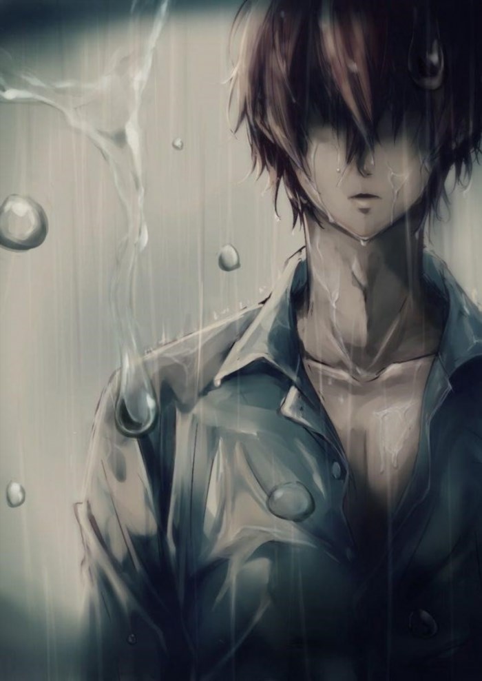 Bạn chia sẻ hình ảnh nam Anime buồn lạnh lùng khóc.