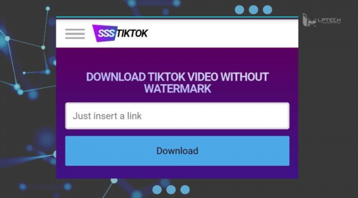Bạn có thể tải xuống video TikTok mà không có logo bằng cách sử dụng SSSTikTok, một công cụ trực tuyến tiện lợi và miễn phí.