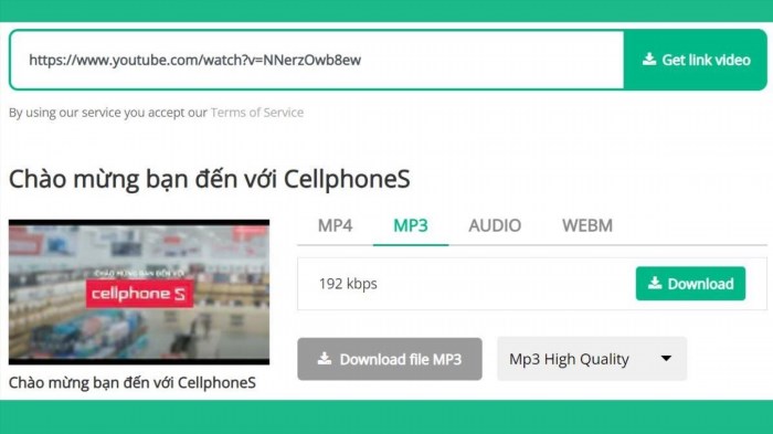 Cách sử dụng kituchat.com để chuyển đổi nhạc từ YouTube sang định dạng MP3.