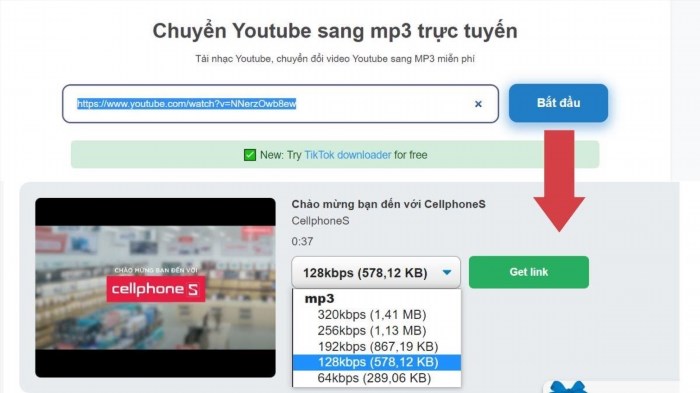Hướng dẫn Sử dụng ytmp3.cc để chuyển đổi nhạc từ YouTube sang định dạng MP3.