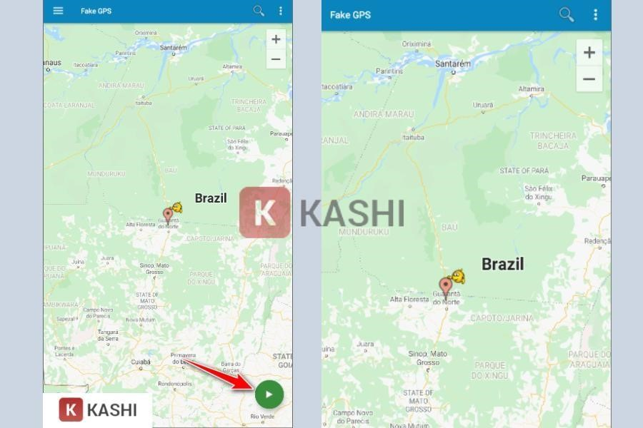 Sử dụng ứng dụng Fake GPS Location để chọn vị trí giả trên bản đồ.