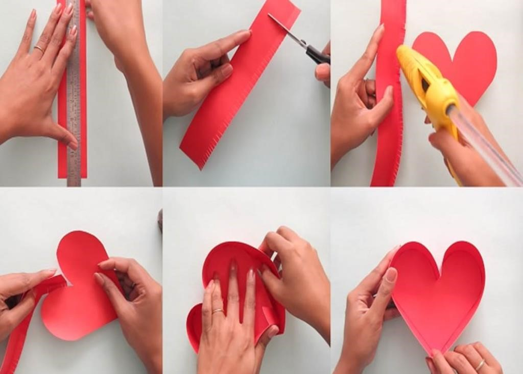 Cách tạo hộp quà bằng giấy bìa cứng hình dạng trái tim.
