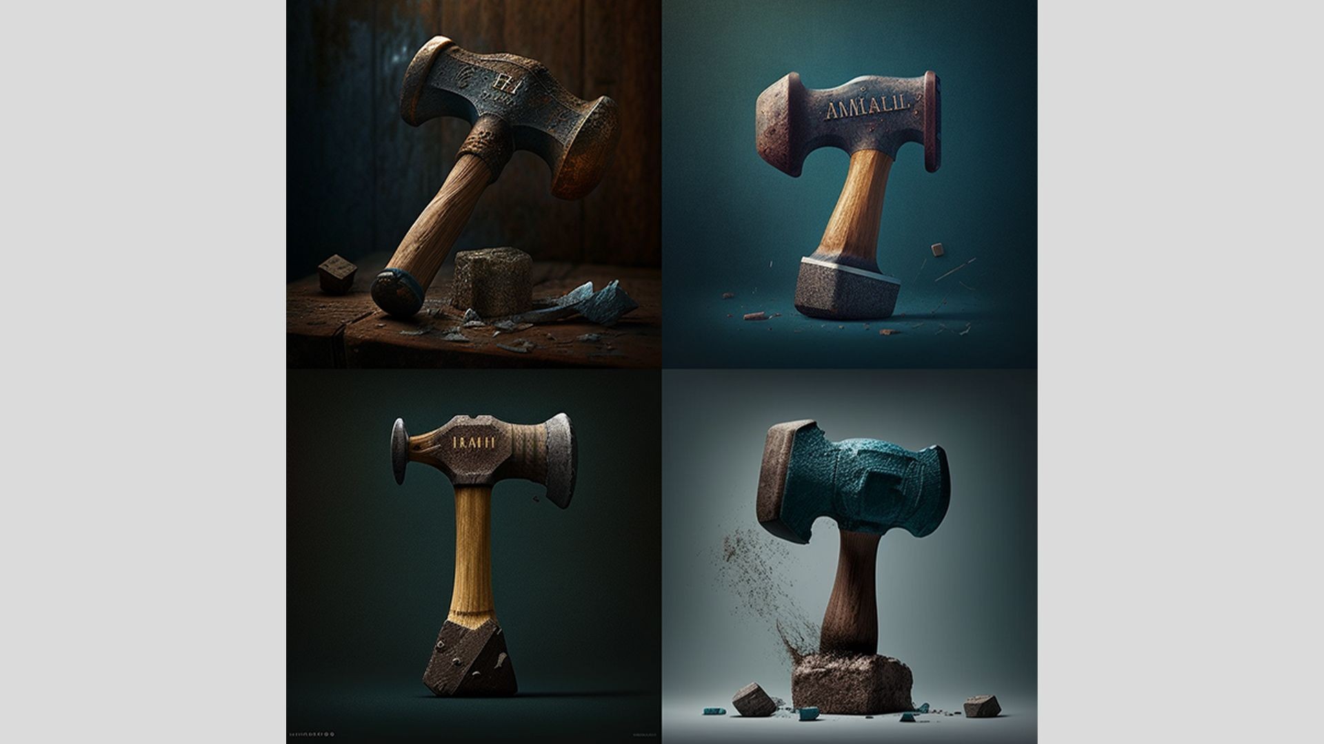 A hammer Midjourney v4 prompt