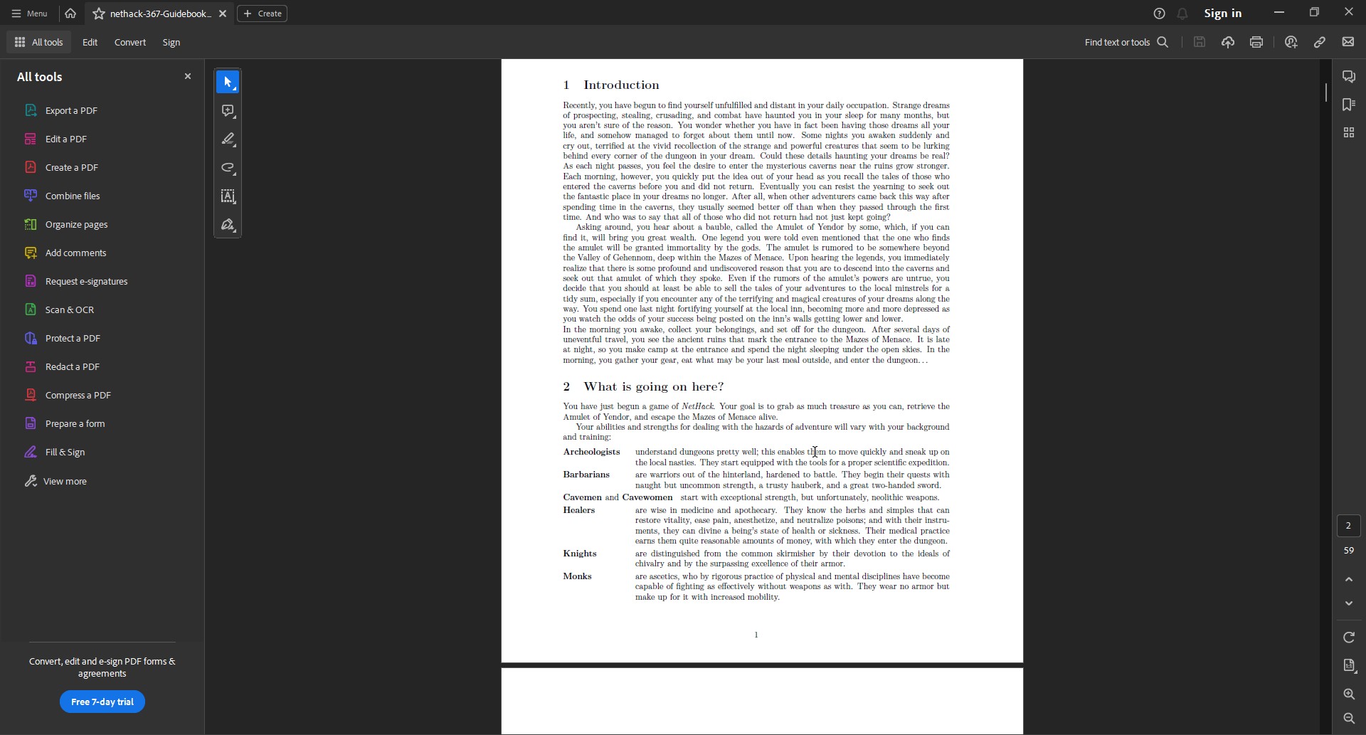 Adobe Acrobat Reader hiển thị tài liệu tháng 5 năm 2023