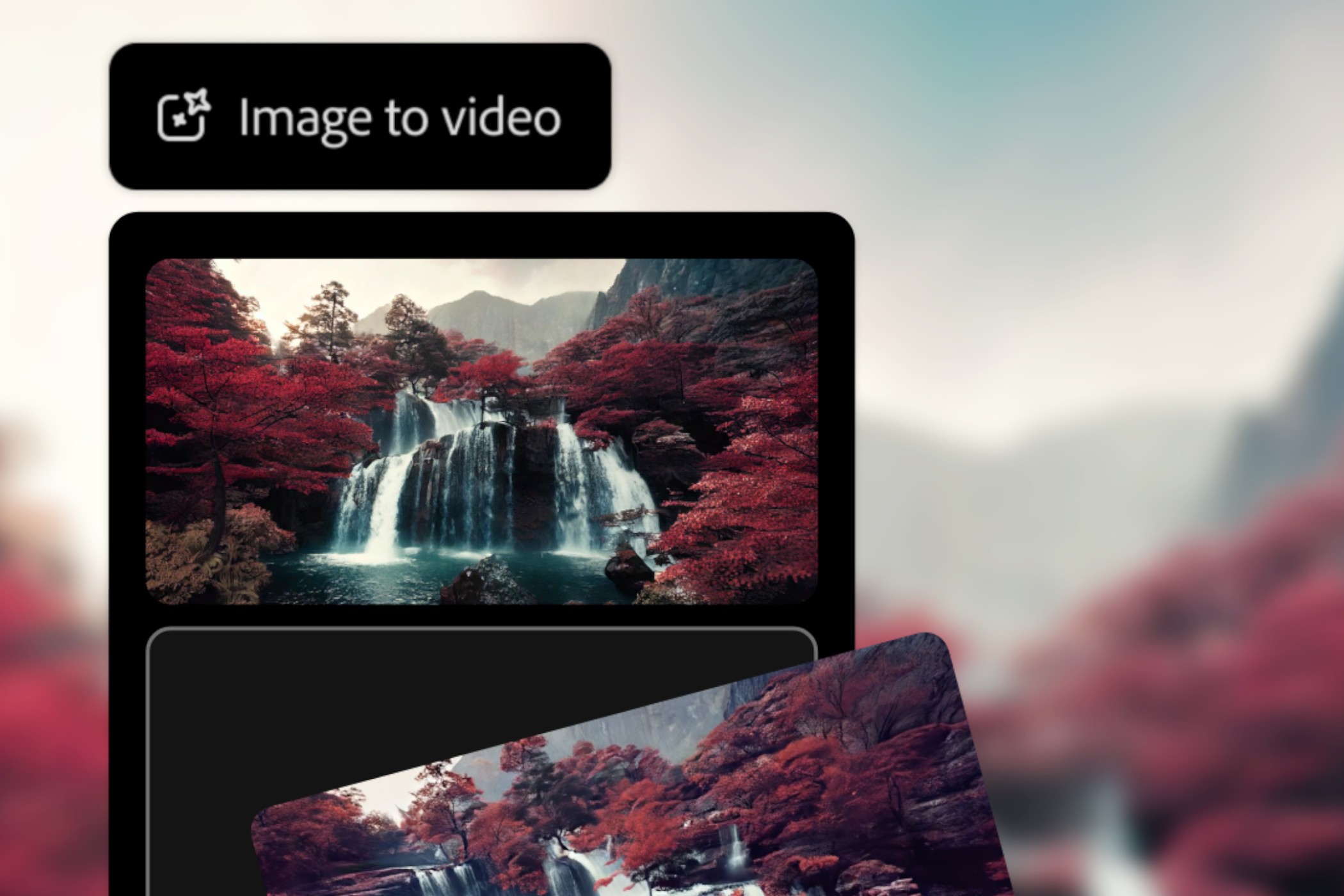 Adobe Japanese Waterfall Image to Video