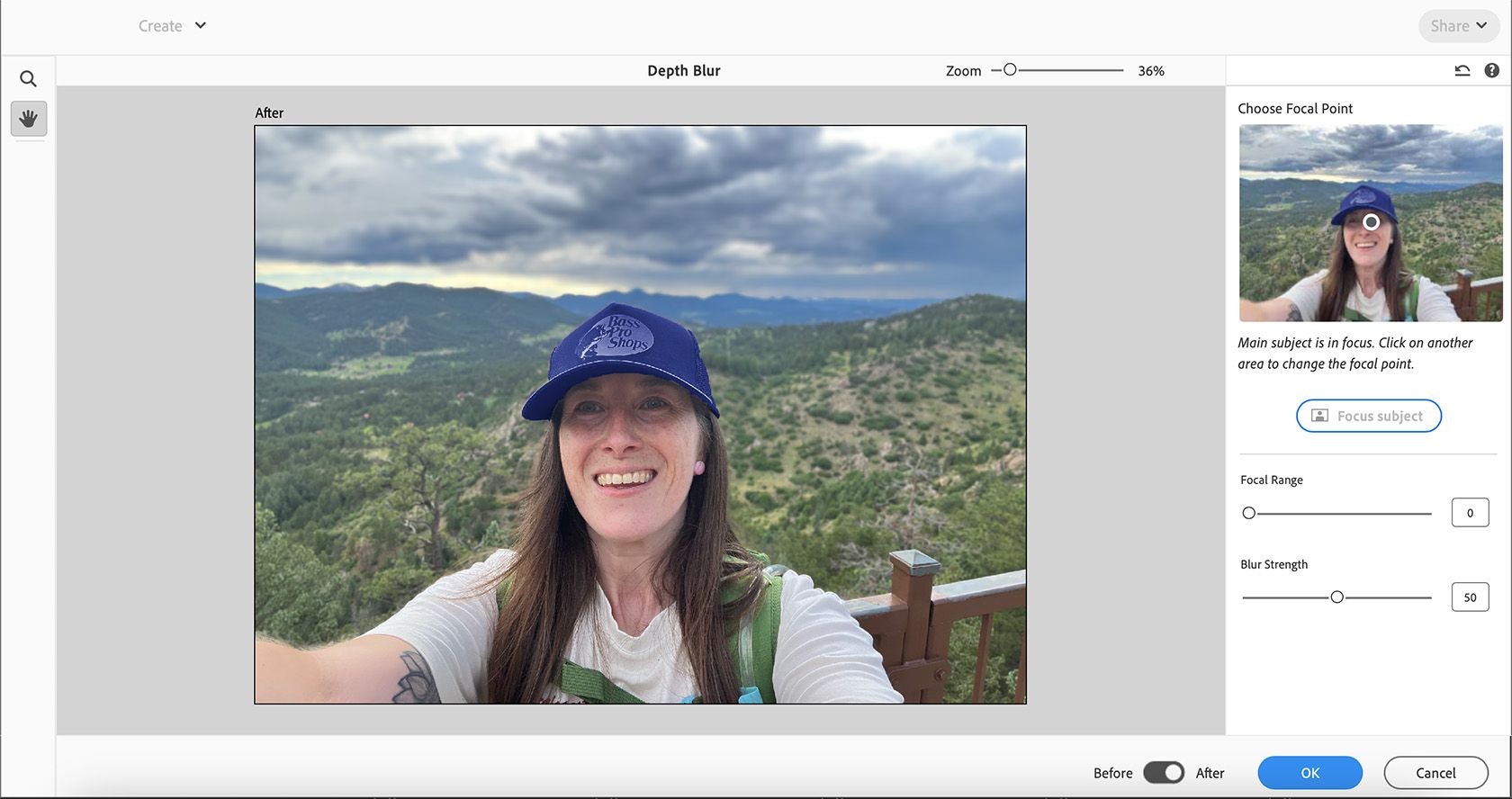 Adobe Photoshop Elements Depth Blur Filter
