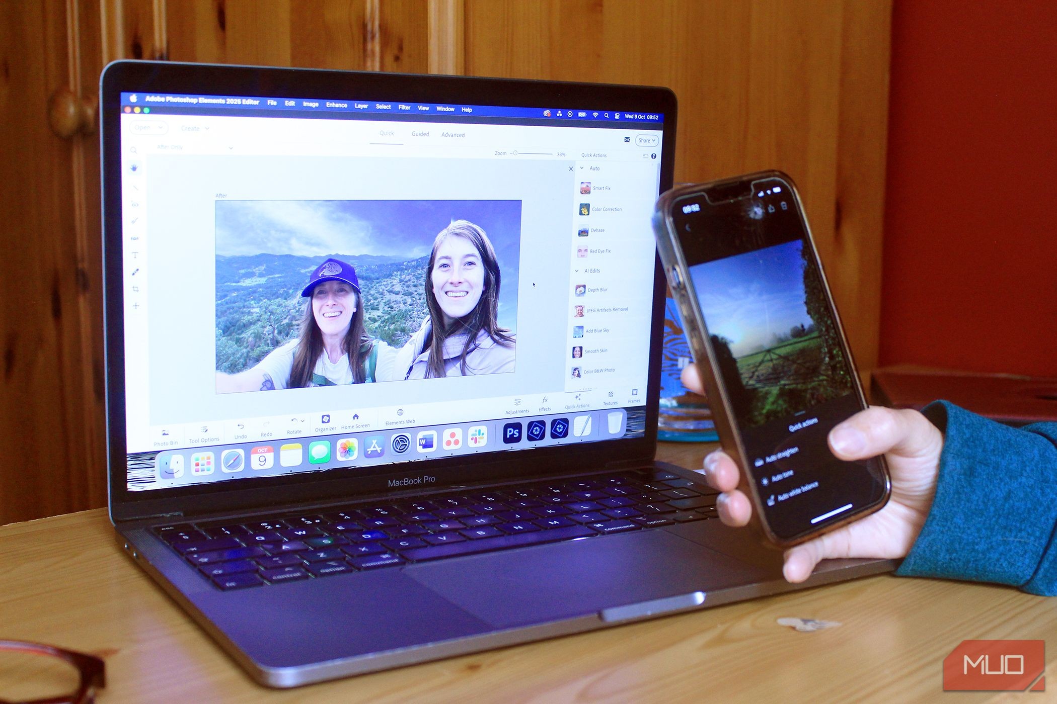 Adobe Photoshop Elements trên MacBook và iPhone