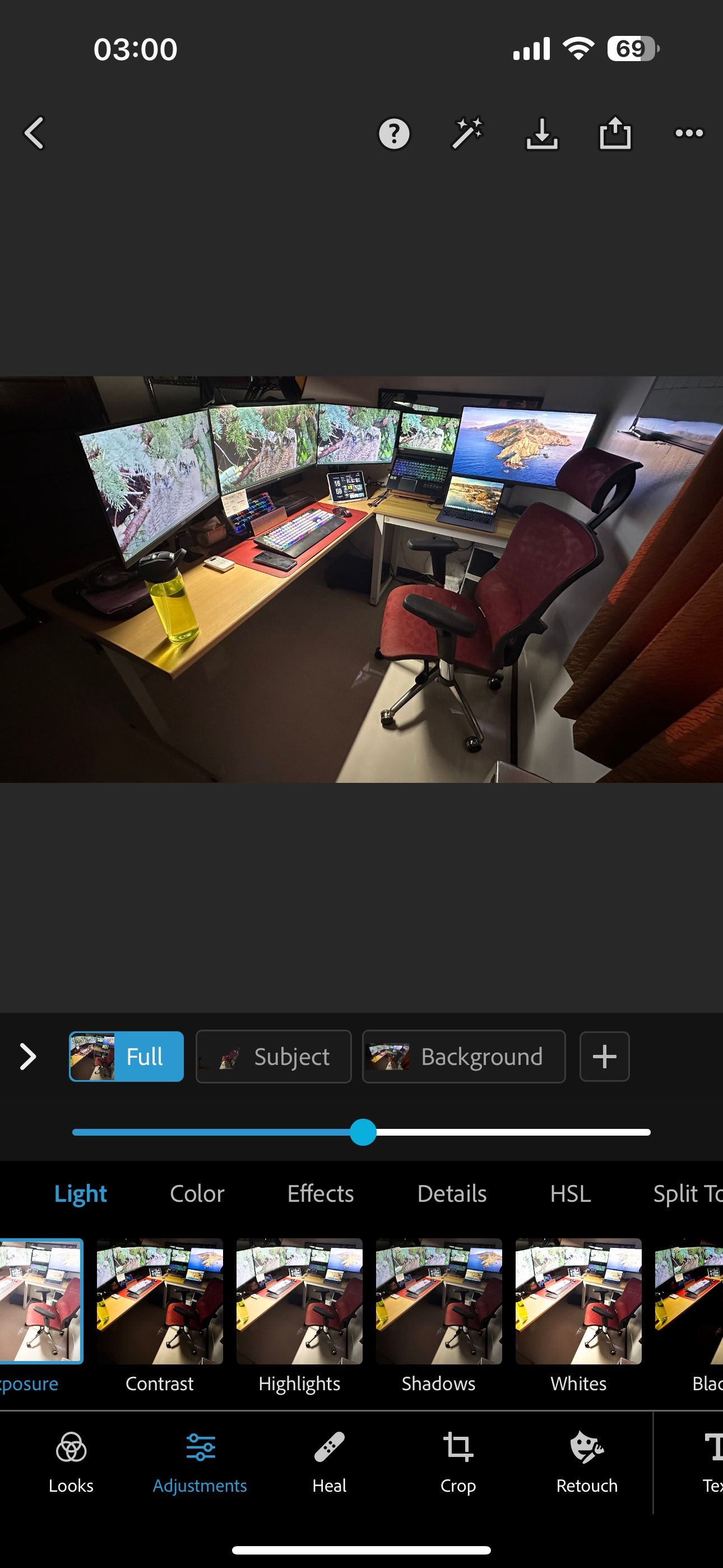 Adobe Photoshop Express điều chỉnh