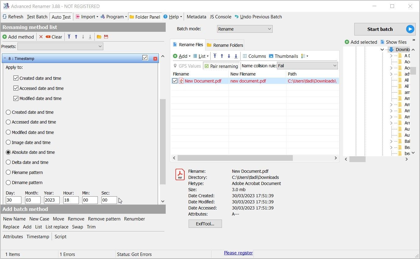 Advanced Renamer trên Windows